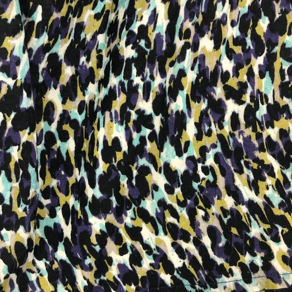 Ann Taylor LOFT Cotton Purple Green Skirt Size 2 - Picture 3 of 4